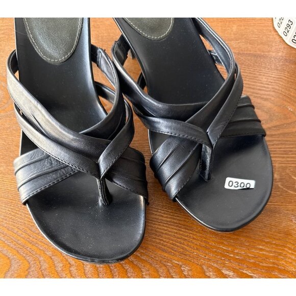 A.N.A. Women’s Slip On Strappy Sandal Heels Black Size 8M Sku 0300 / 2771 - Picture 13 of 14